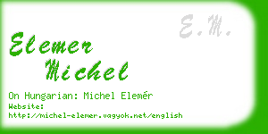 elemer michel business card
